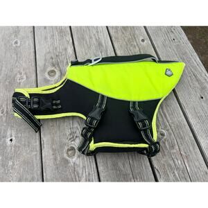 arcadia trail high visibility yellow dog life jacket pfd medium river boating